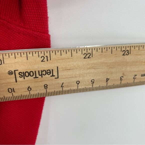 Abercrombie & Fitch Vintage Muscle Polo Shirt Moose Logo Y2K 90s Preppy Red L - Picture 9 of 9